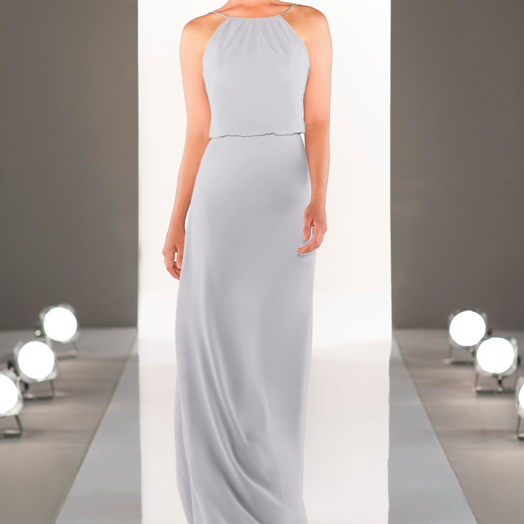 Sorella Vita 8872 Platinum Chiffon Dress Sz 6(10)